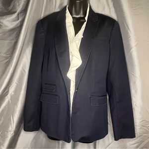 Banana Republic navy blue single button blazer. Size 14.